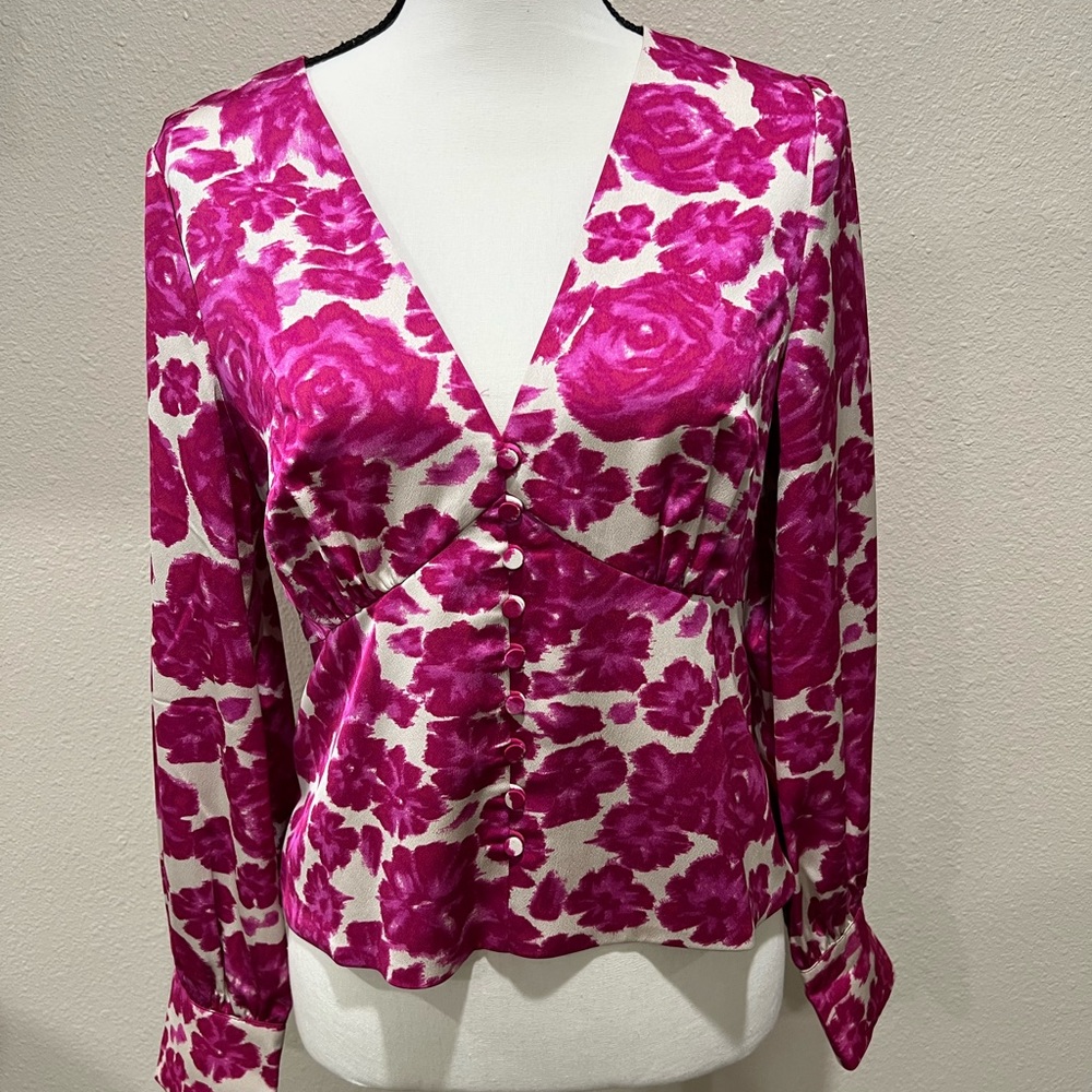 J.Crew pink floral blouse 6